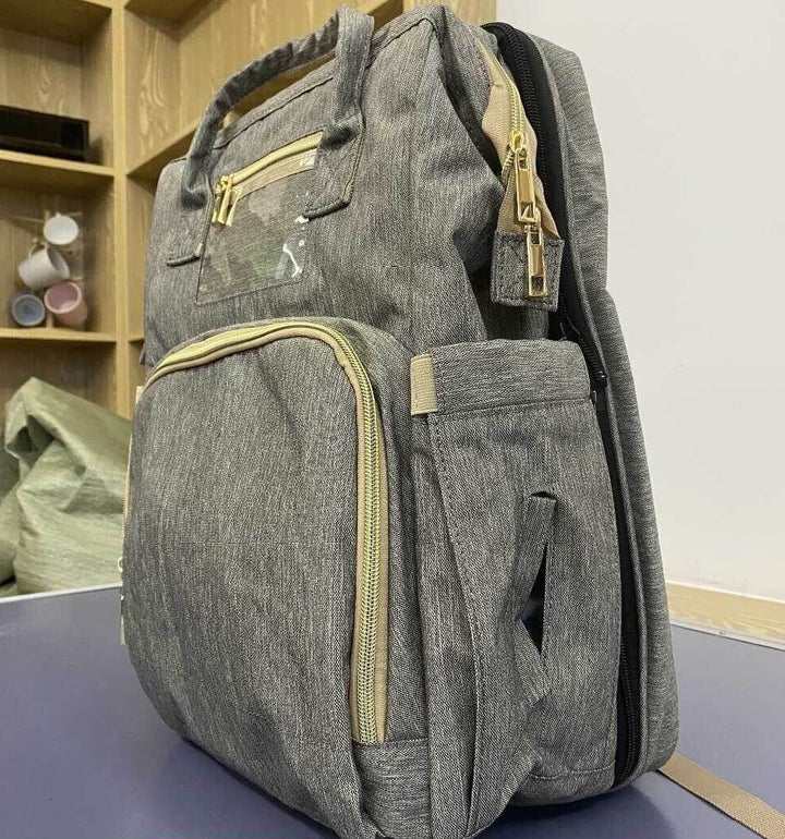 Convertible Baby Nappy Backpack with Foldable Bassinet – Waterproof Multi-Pocket Design