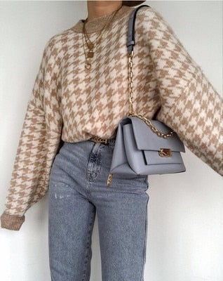 MannysSweater | Women's Stylish Knit Sweater-Khaki-S-State of Style