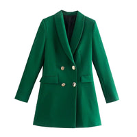 MargaretsBlazer | Women's Elegant Long-Sleeve Blazer-Green-XS-State of Style
