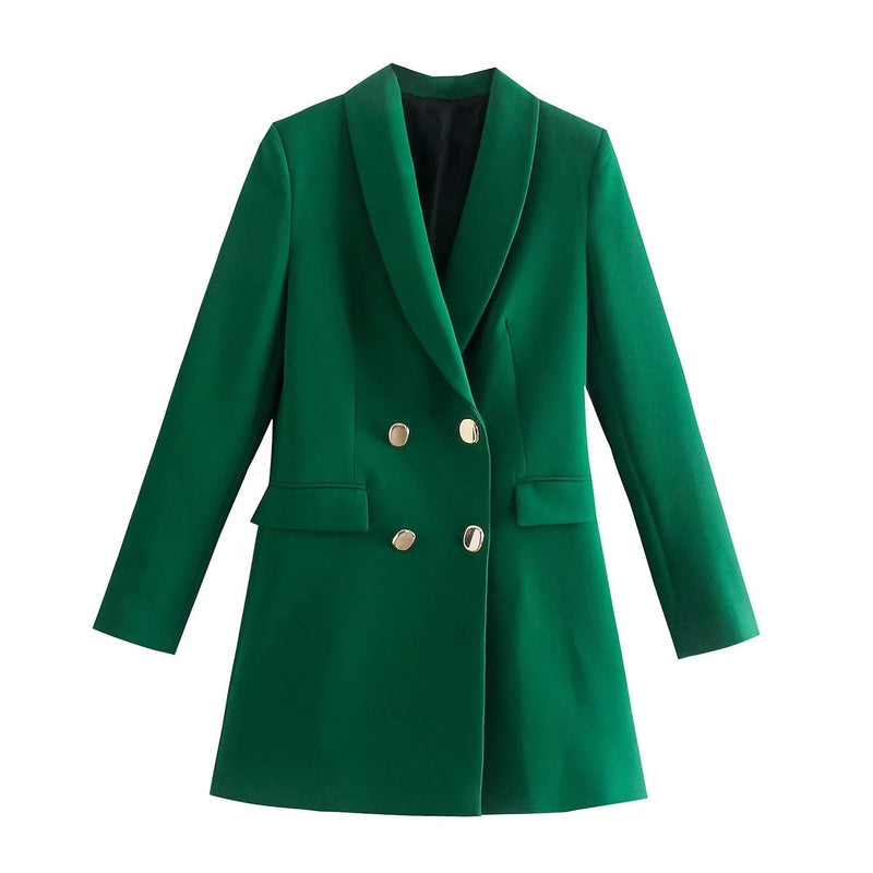 MargaretsBlazer | Women's Elegant Long-Sleeve Blazer-Green-XS-State of Style