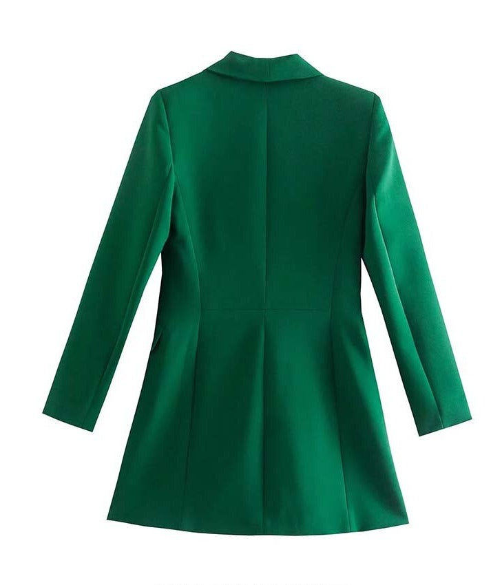 MargaretsBlazer | Women's Elegant Long-Sleeve Blazer-Green-XS-State of Style