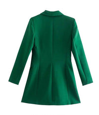 MargaretsBlazer | Women's Elegant Long-Sleeve Blazer-Green-XS-State of Style