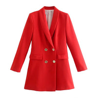 MargaretsBlazer | Women's Elegant Long-Sleeve Blazer-Red-XS-State of Style
