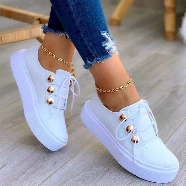 MargarietSneaks | Women's Versatile Casual Sneakers-White-5.0-State of Style