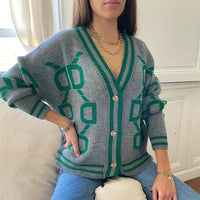 MargjesVest | Women's Cosy Knitted Cardigan-Grey-S-State of Style