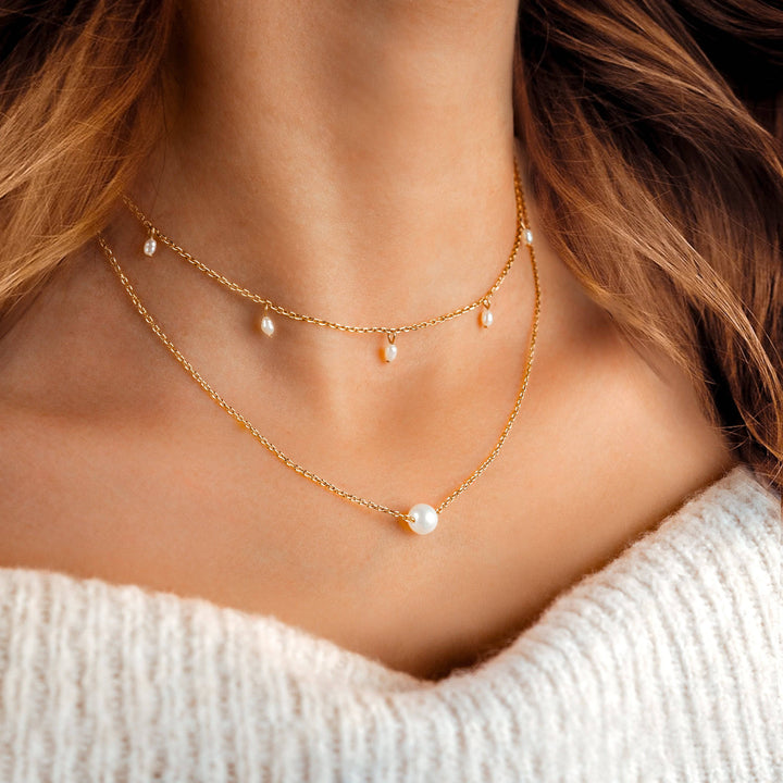 Marie Sea Pearl Necklace-Gold-State of Style