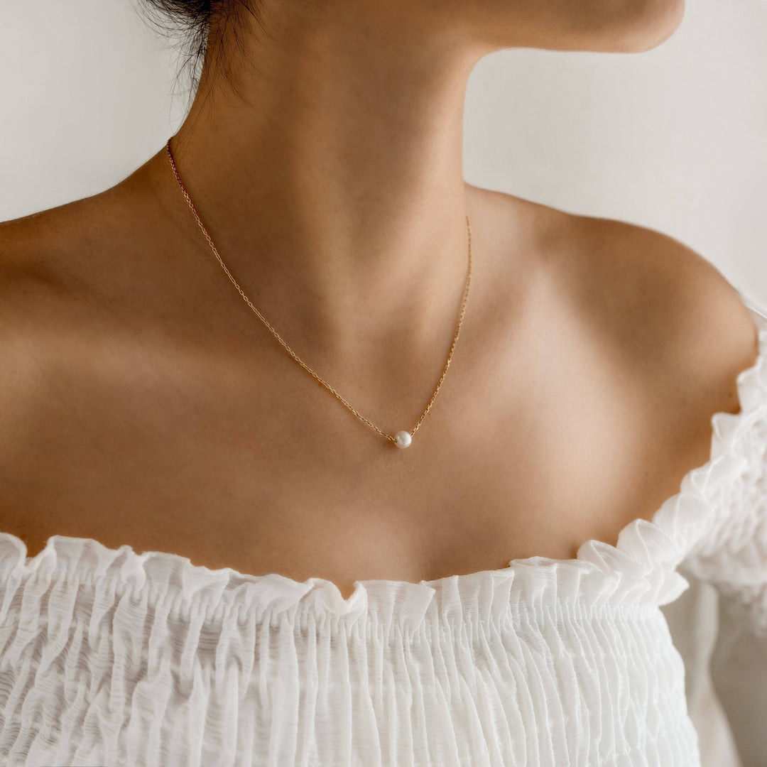 Marie Sea Pearl Necklace-Gold-State of Style