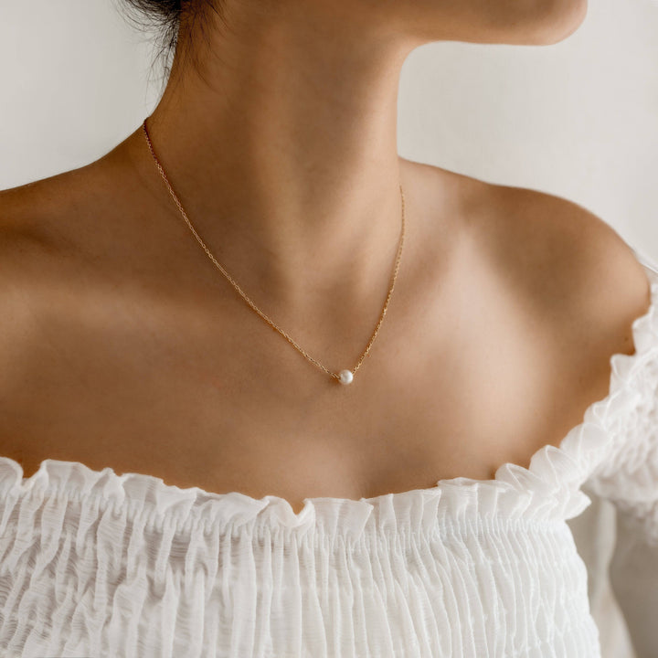 Marie Sea Pearl Necklace-Gold-State of Style