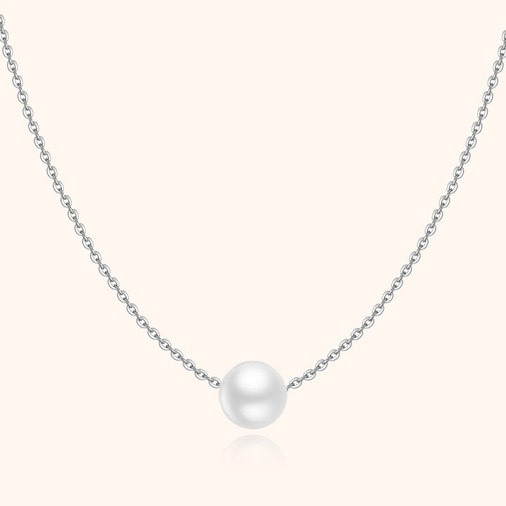 Marie Sea Pearl Necklace-Silver-State of Style