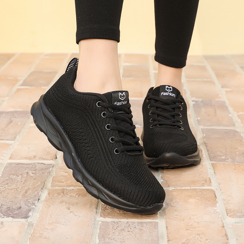 MariekesSneaks | Women's Supportive Orthopaedic Sneakers-Black-4.5-State of Style