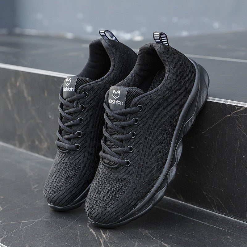 MariekesSneaks | Women's Supportive Orthopaedic Sneakers-Black-4.5-State of Style