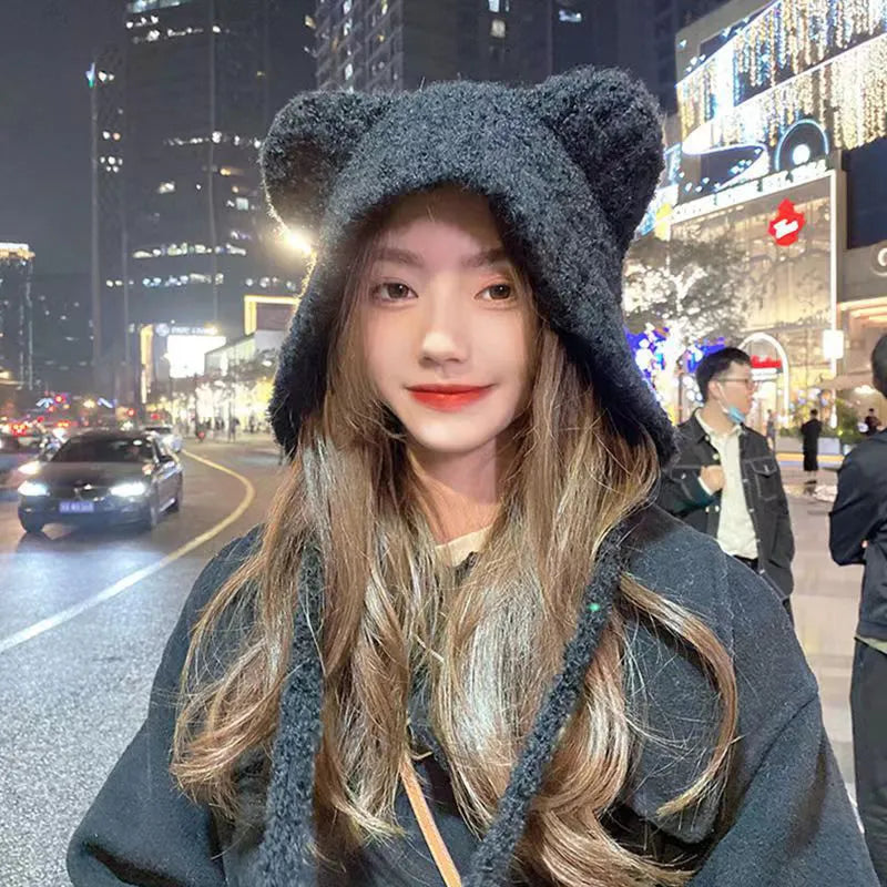 Marielle Teddy Beanie | Cute & Super Soft-Black 1-State of Style