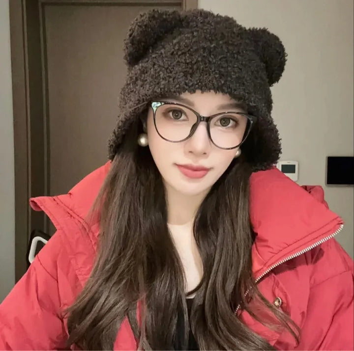 Marielle Teddy Beanie | Cute & Super Soft-Black 2-State of Style