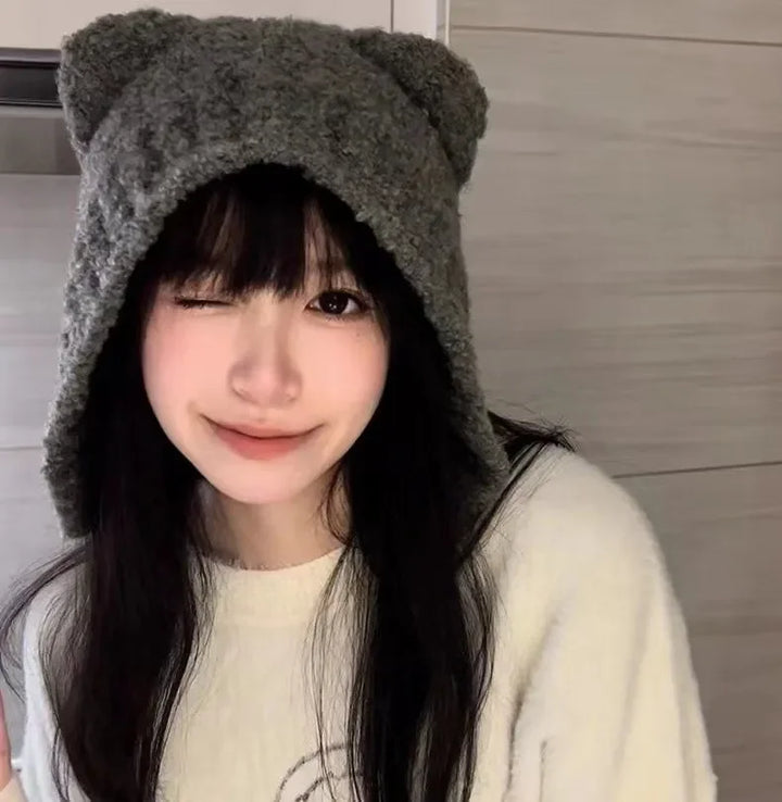 Marielle Teddy Beanie | Cute & Super Soft-Grey 2-State of Style