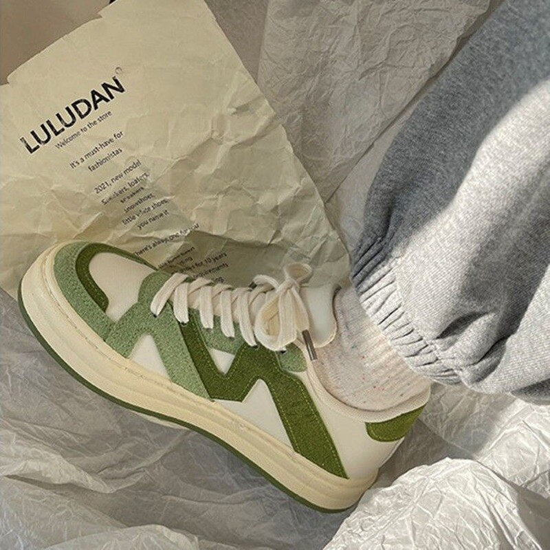 MarijesShoes | Women's Sporty Casual Sneakers-Green-4.5-State of Style