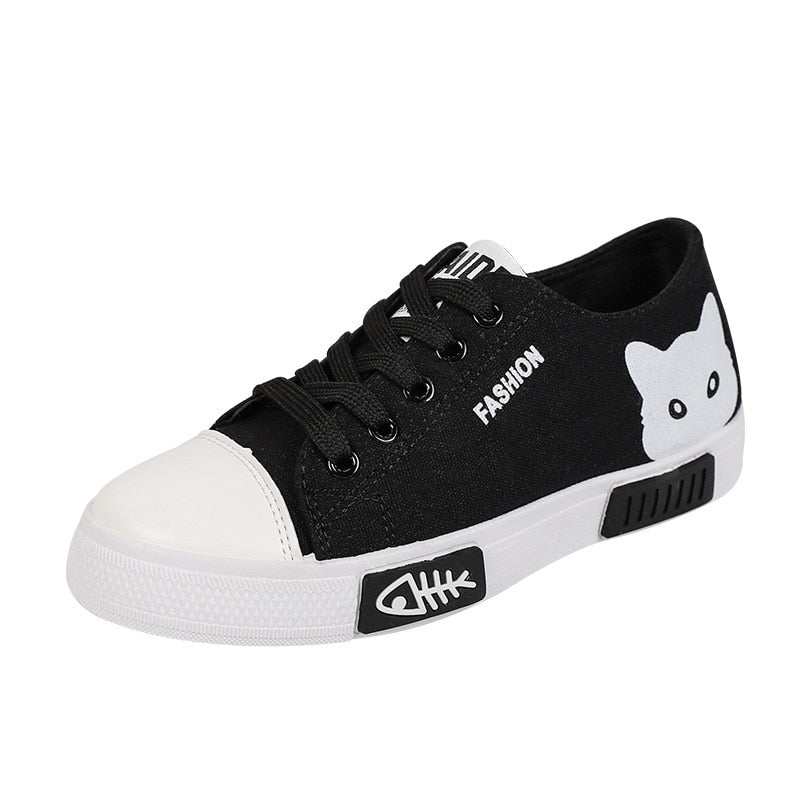 MarijesSneakers | Unisex Canvas Sneakers-Black-3.5-State of Style