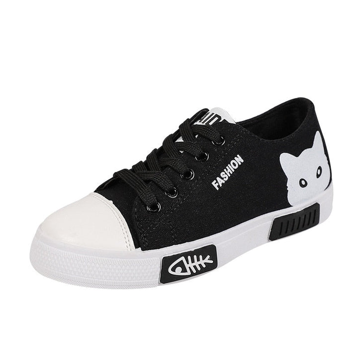 MarijesSneakers | Unisex Canvas Sneakers-Black-3.5-State of Style
