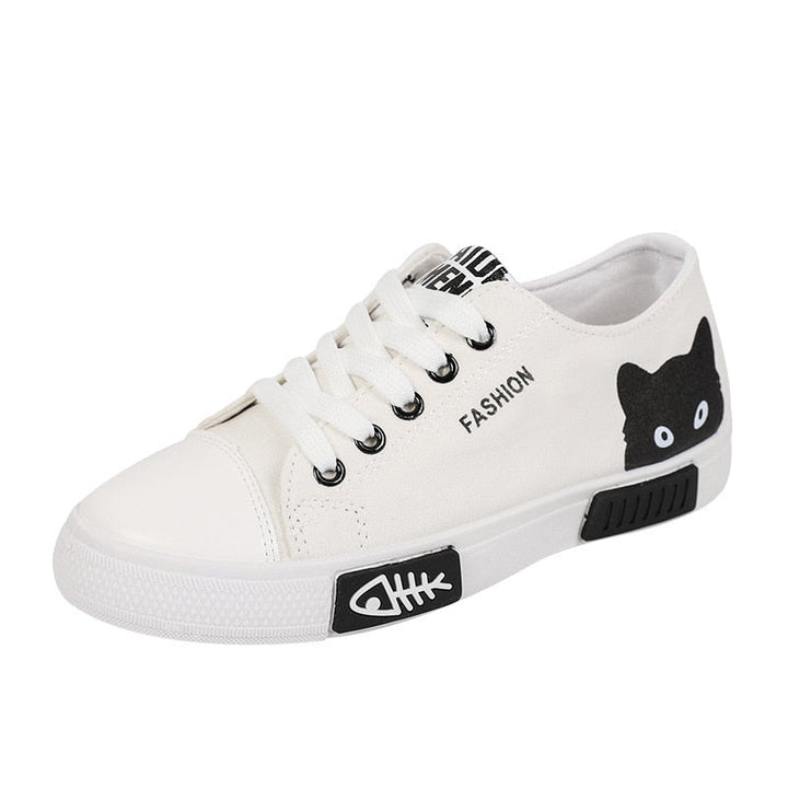MarijesSneakers | Unisex Canvas Sneakers-White-3.5-State of Style