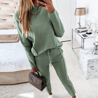 MarissasPak | Women's Drawstring Tracksuit-Green-S-State of Style