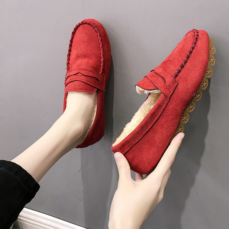 MarliesLoafers | Women's Slip-On Loafers-Red-4.5-State of Style