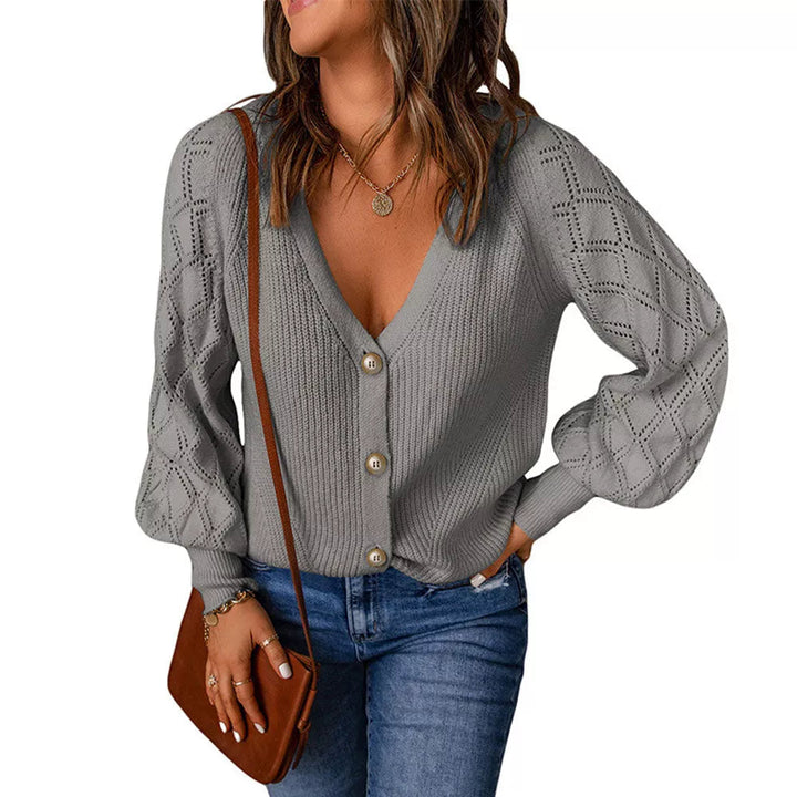 MarloesCardigan | Women's Soft Knit Cardigan-Grey-S-State of Style
