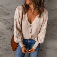 MarloesCardigan | Women's Soft Knit Cardigan-Khaki-S-State of Style