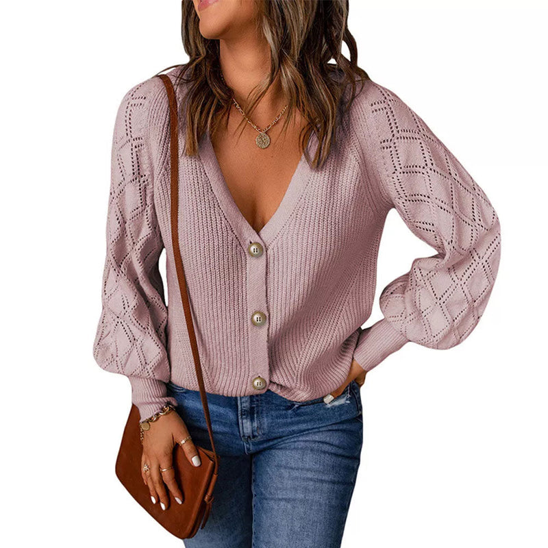 MarloesCardigan | Women's Soft Knit Cardigan-Pink-S-State of Style
