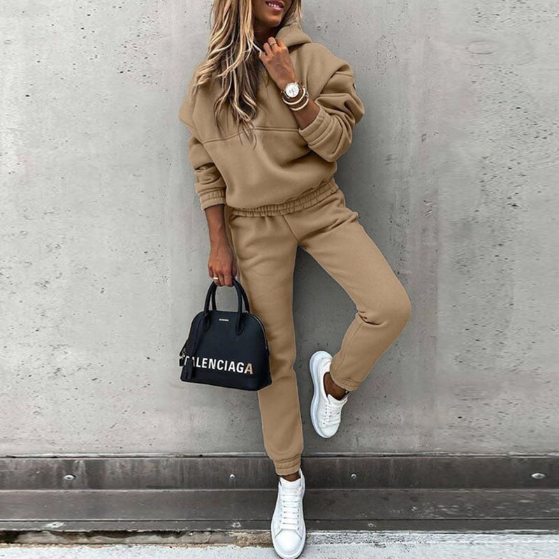 MarrysSuit | Women's Stylish & Comfortable Tracksuit-Khaki-S-State of Style