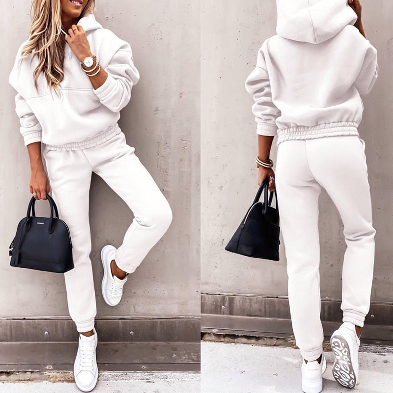 MarrysSuit | Women's Stylish & Comfortable Tracksuit-White-S-State of Style