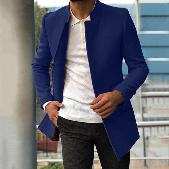 Marsiano Men's Tweed Jacket for Autumn/Winter-Blue-S-State of Style