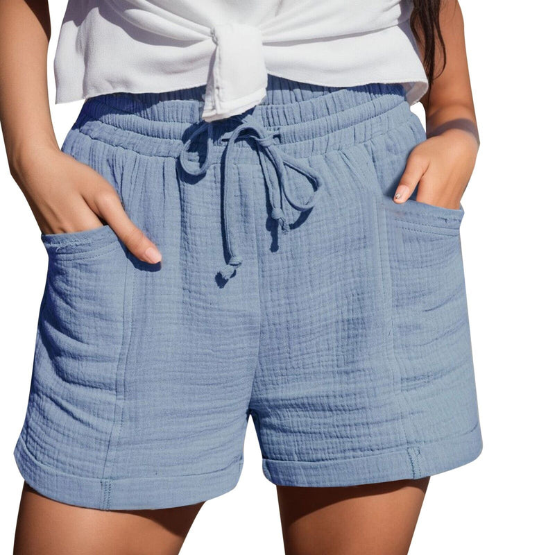 Martha Summer Shorts | Comfortable & Trendy-Blue-S-State of Style