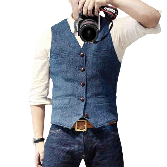 Martin Oliver - Stylish Gilet-Navy Blue-S-State of Style