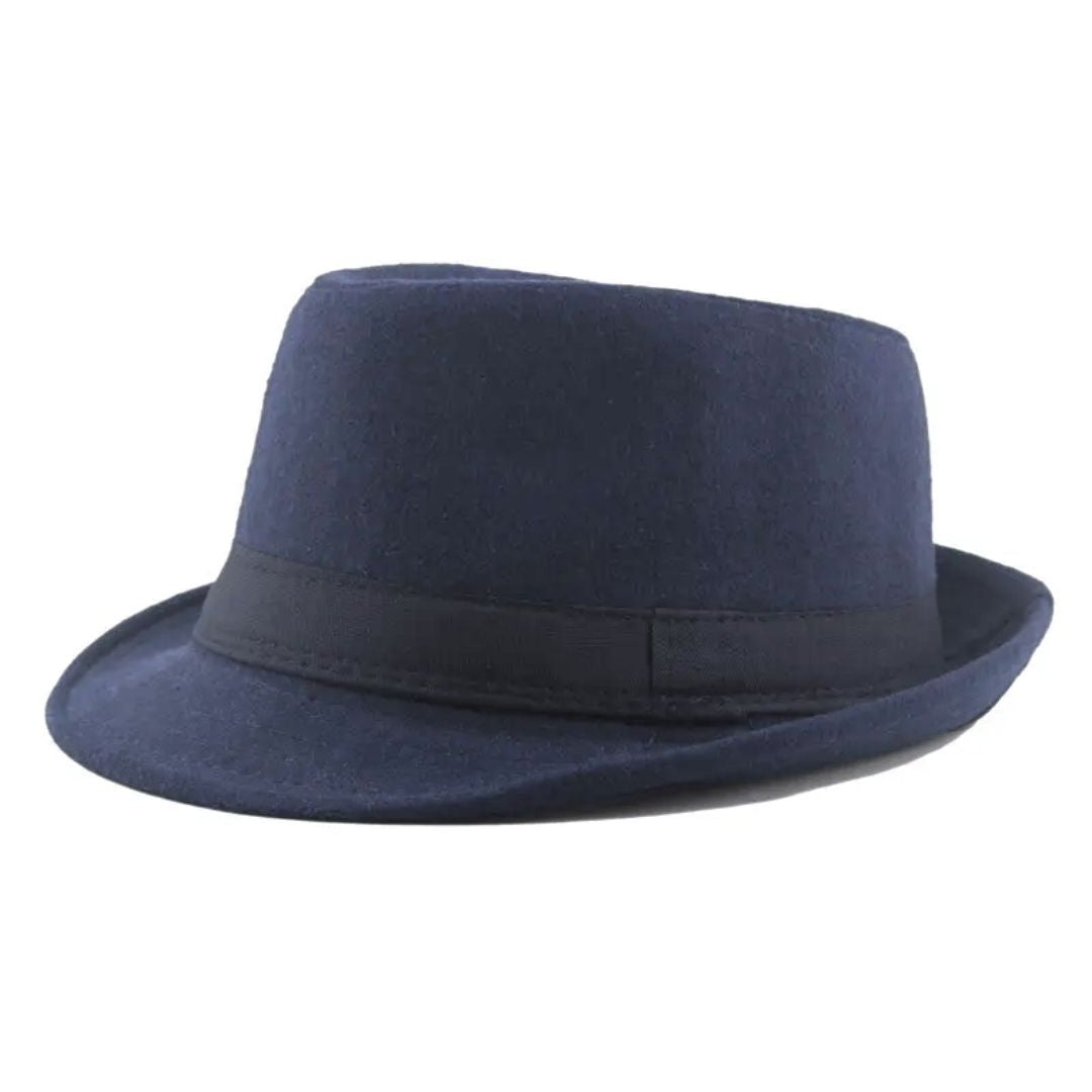 Martin Traditional Hat – Retro Fedora & Bowler Hybrid-Navy Blue-State of Style