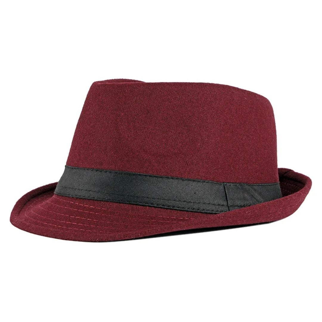 Martin Traditional Hat – Retro Fedora & Bowler Hybrid-Red-State of Style