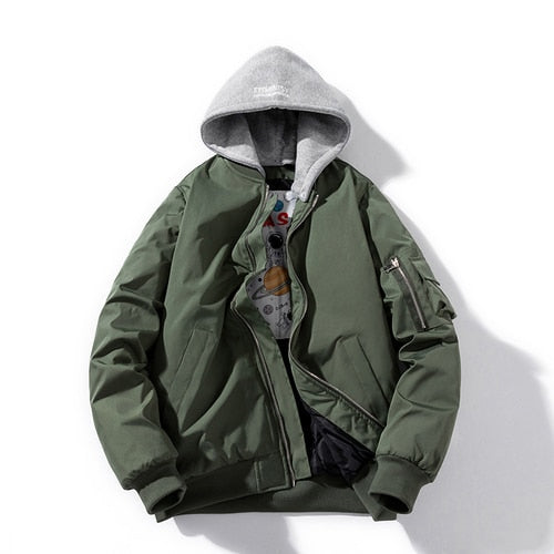 MartJacket | Men's Bomber Jacket-Army Green Thick-M-State of Style
