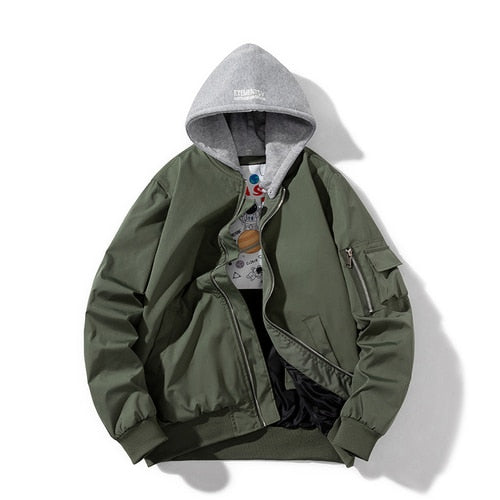 MartJacket | Men's Bomber Jacket-Army Green Thin-M-State of Style