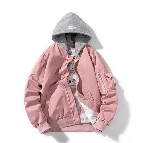 MartJacket | Men's Bomber Jacket-Pink Thin-M-State of Style