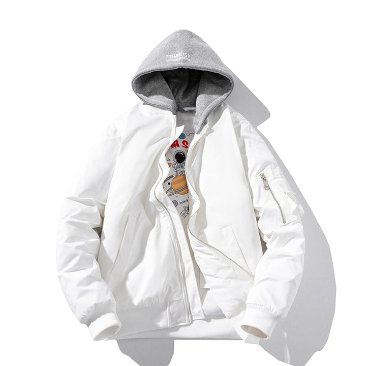 MartJacket | Men's Bomber Jacket-White Thick-L-State of Style