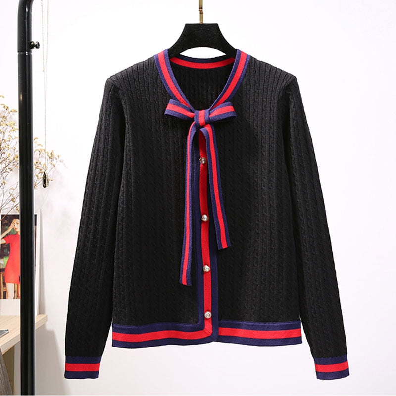 MartjesVest | Women's Warm Knit Cardigan-Black-One size fits all-State of Style