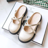 Mary Jane Pumps with Stylish Buckle - Clara-Ivory-3.0-State of Style