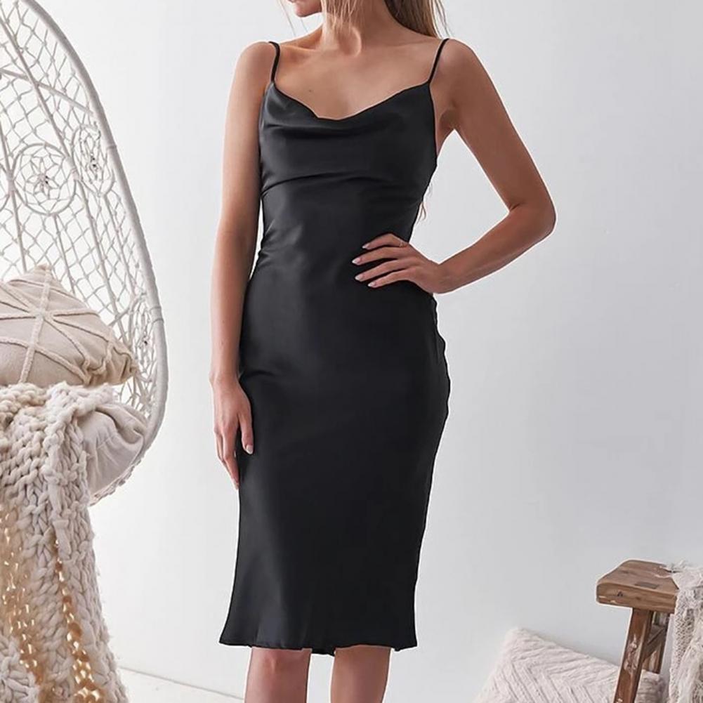 Matilda's Dress | Elegant Satin Dress for Women-Black-S-State of Style