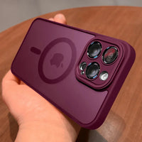 Matte Armour Magnetic Case with Shock Protection & Magsafe Support – 1+1 FREE-Plum-For iPhone 16e-State of Style