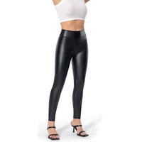 Matte Leather Women's Pants with Back Zip - Lena-Black-XS-State of Style