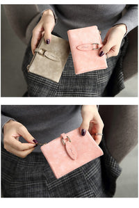 Matte Women's Wallet – Elegant & Compact Vintage Clutch-Black-State of Style