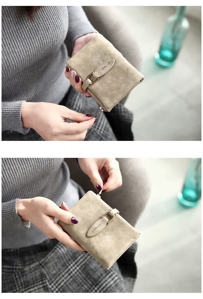 Matte Women's Wallet – Elegant & Compact Vintage Clutch-Black-State of Style