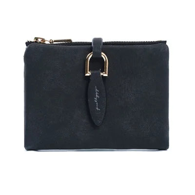 Matte Women's Wallet – Elegant & Compact Vintage Clutch-Black-State of Style