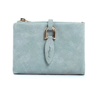 Matte Women's Wallet – Elegant & Compact Vintage Clutch-Slate Blue-State of Style