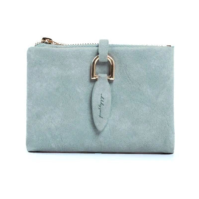 Matte Women's Wallet – Elegant & Compact Vintage Clutch-Slate Blue-State of Style