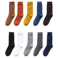 Matteo Traditional Socks – 10-Pack Classic Long Cotton Business Socks-10 Mixed coloIur-State of Style
