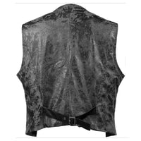 Matteo Traditional Vest – Rustic Waistcoat with Rivet Button Detail-Brown-S-State of Style